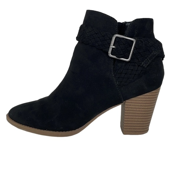 SM New York Boots Women's 6.5 Black Barbie Ankle Bootie Zip Pointed Toe - Picture 1 of 17